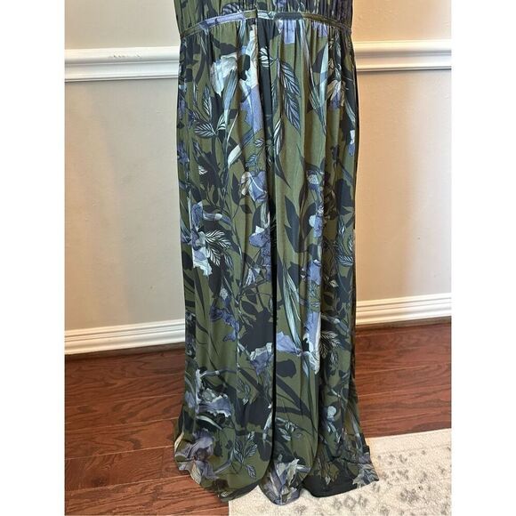 All Saints Botanical Maxi Dress in Green and Purple - Picture 9 of 12
